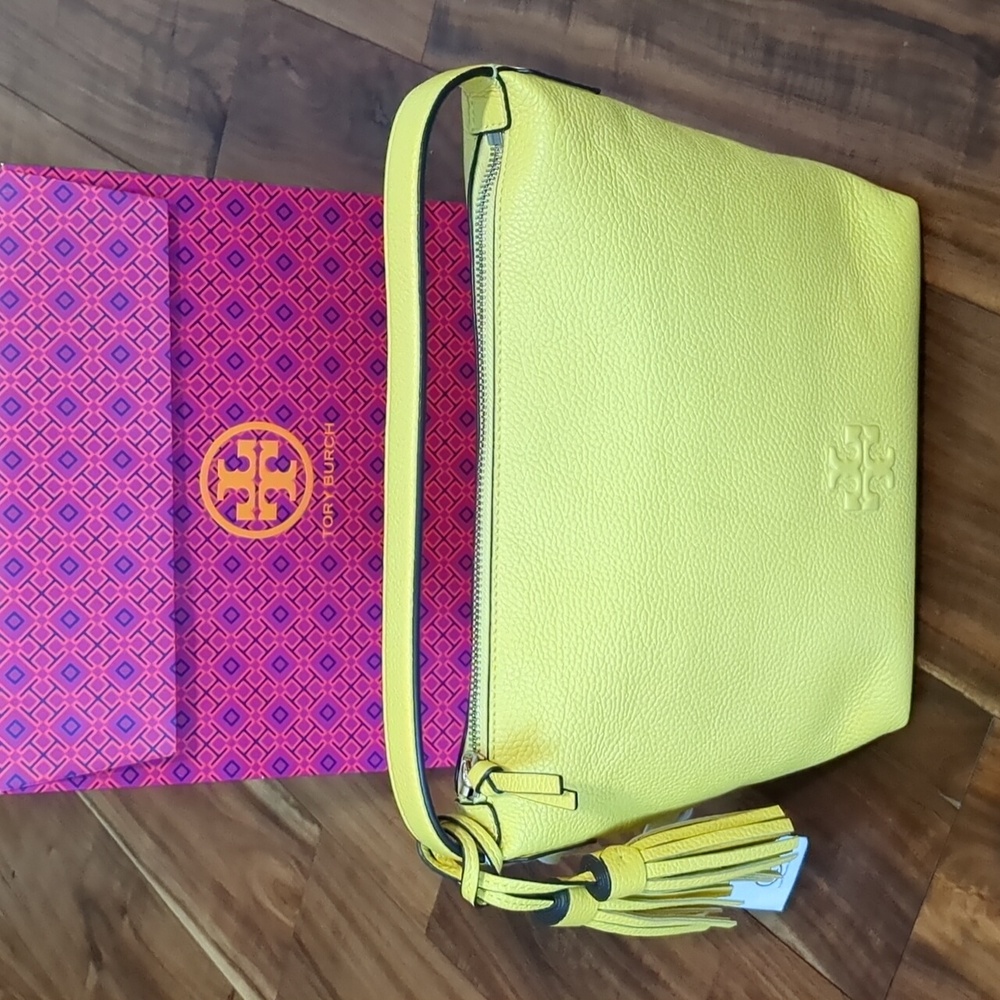 Tory Burch Thea Pebbled Leather Shoulder Bag + Dust and Gift Bag Nwt ❤️